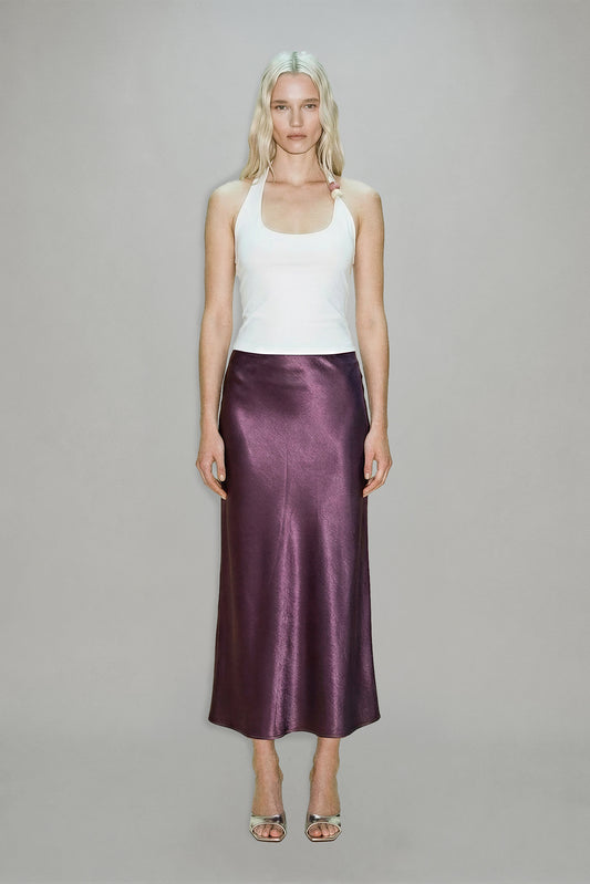 Bellamy Skirt in Plum — ATOIR