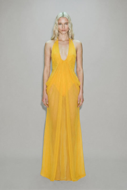 Mina Maxi Dress in Saffron— ATOIR